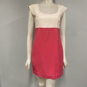 Laila Azhar Pink White Silk Dress size 4